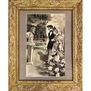 Balluriau - The Faun, Illustration Of The Poem By Paul Verlaine