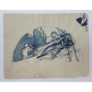 Victor Prouvé - The Senses, Hearing, Abstract Study