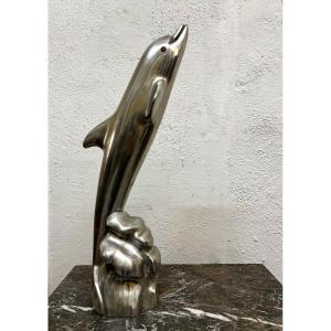 Aluminum Dolphin Sculpture