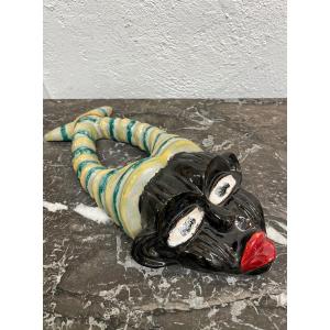 Ceramic African Woman Mask 