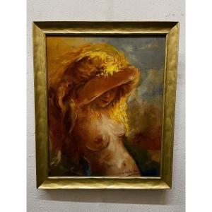 Painting = Oil On Hardboard By Simone De Castel Lobert