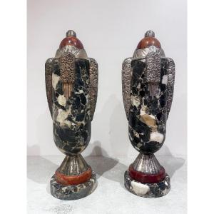 Pair Of Art Deco Cassolettes