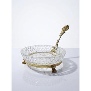 Sèvres Crystal Trinket Tray, Designed By L. Seiler, With A Gilt Bronze Mount, 1925-1945