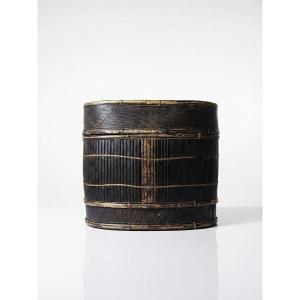 "tampung" Box, Bamboo And Leaf, Indonesia, Lombok, Early 20th Century