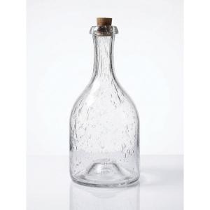 Antique Bottle In Blown Glass With Bubbles, Early 20th Century, 1900-1920