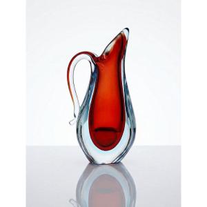 Sommerso Pitcher Vase Att. Flavio Poli, Murano 1960-1970