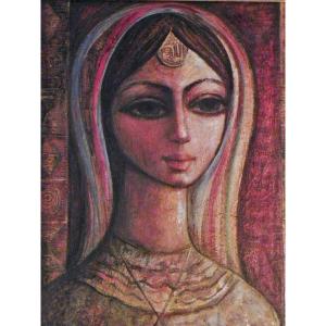 Orientalist Painting By Kamal Yaknour (cairo 1925/2000)