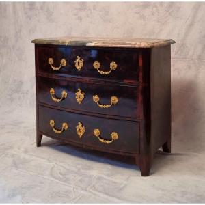 Regency Commode Louis XV Stamped Nicolas Berthelmi - Violette - Ca 1740