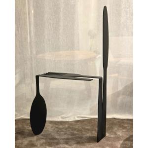 French Wrought Iron Console Table, 1980s, Unique Piece 