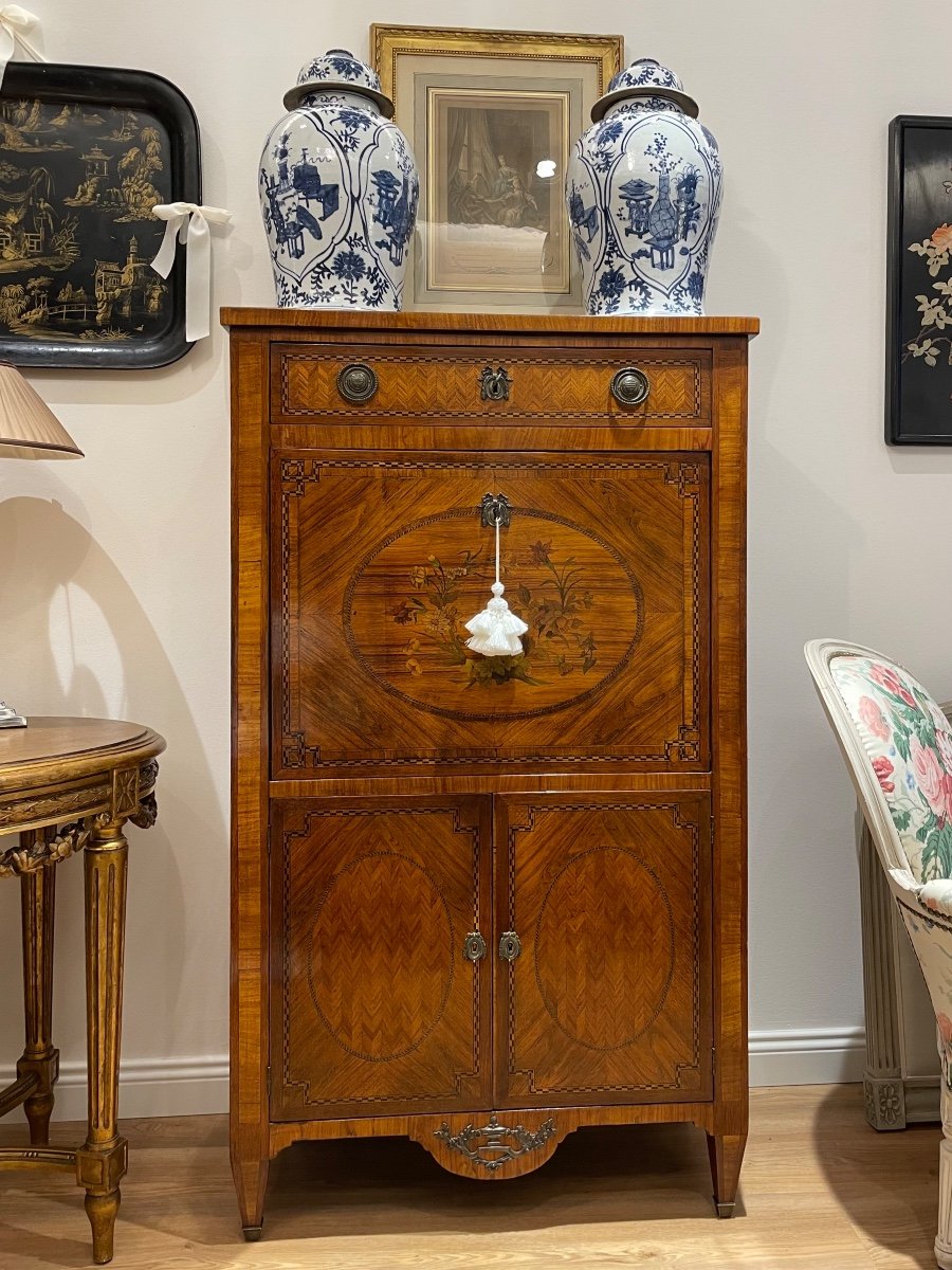 Secretaire Napoleone III in marqueterie