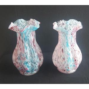 Pair Of “clichy ” Vases
