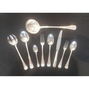 Christofle Art Deco Boreal 75-piece Cutlery Set 