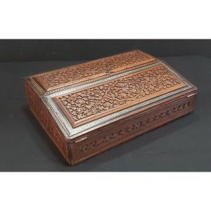Carved Anglo-indian Writing Desk