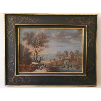 Winter Landscape Animated By Skaters