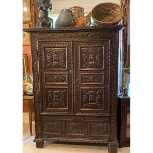 Renaissance Chest-wardrobe From The 17th Century