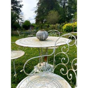 Vintage Wrought Iron And Cast Iron Garden Furniture