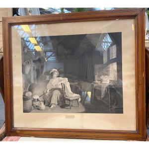 Pair Of Charming Period Engravings, Original Frame And Glass