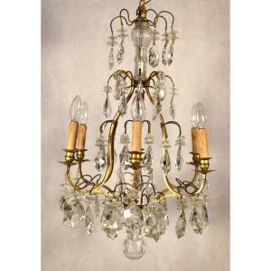 Chandelier With Crystal Tassels, 19th Century