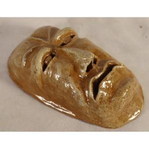 Jl Bonnard (1969), Glazed Terracotta Mask, 20th
