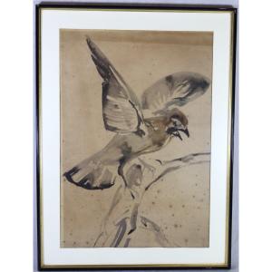 Raymond Bigot (1872-1953), Watercolor "le Jay", Signed, 20th