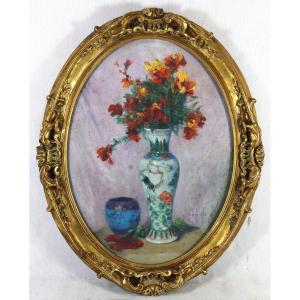 Albert Emile Artigue (1850-1957) Hst “still Life With Flowers”, 20th