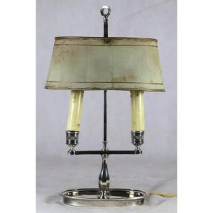 Hot Water Bottle Lamp In Silver Bronze, 19th Century