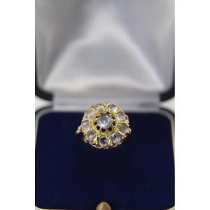Gold And Diamond Ring, Gross Weight 4.6 Gr, 20th Century
