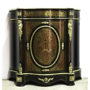 Support Height Furniture In Boulle Marquetry, Nap III, 19th Century