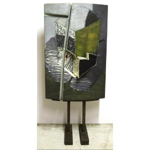 Jan Arons 1936-2015, Important Double-sided Composition Painting "janus "murder", 20th Century
