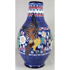 Czechoslovakia Amphora, Art Deco Vase 44cm, Circa 1920