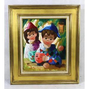 Nino Giuffrida (1924-2015), Hst "carnival", Signed, 1961
