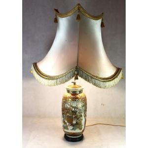 Japan, Large Satsuma Lamp, Early 20th Century