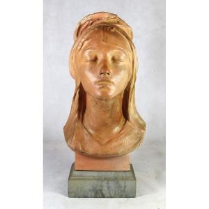 Fernand Cian (1886-1954) Terracotta Sculpture "serenity", Paris Salon 1922