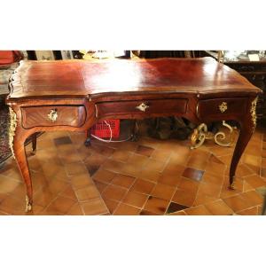 F. Rubestuck (received Master In 1766), Stamped Bureau Plat, Louis XV, 18th Century