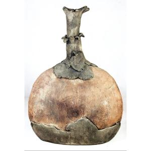 Raku Vase, Signed, 20th Century