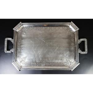 Silver-plated Metal Tray, Circa 1920