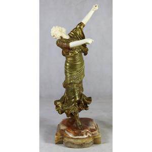 Paul Philippe (1870-1930), Chryselephantine Sculpture "flamenco Dancer" 1920