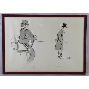 Georges Goursat Dit Sem (1863-1934), Lithograph "eugène d'Hinnisdal, Saint-vallier", 1900