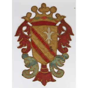 Spanish Coat Of Arms Under Crown, 18th Century