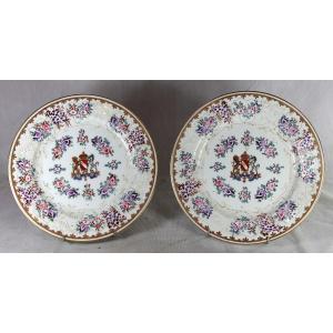 Samson 19th Century, Pair Of Porcelain Dishes.