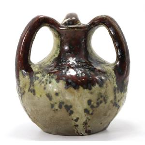 Emile Mousseux (19th-20th Century), Small Vase With 3 Handles, Signed, Circa 1910