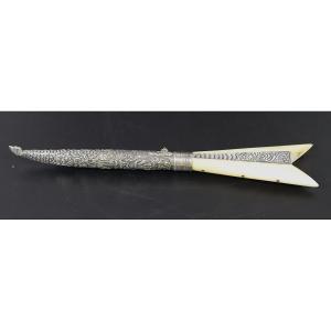 Cretan Knife With Silver Mount, 19th Century