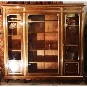 Louis XVI Style Mahogany Bookcase, 19th Century
