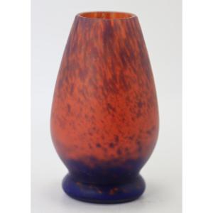 André Delatte (1887-1953) In Nancy, Multi-layered Glass Vase, 20th Century