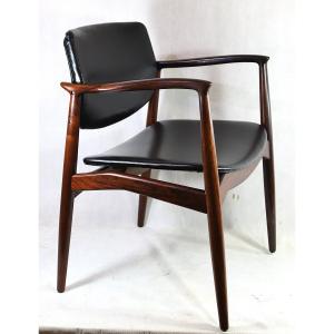 Erik Buck (1923-1982), Armchair In Rio Rosewood, Orum Edition, Denmark, 1960