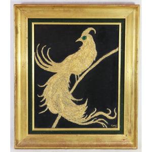 Raya Sorkine (1936-2022), Painting Hsc "firebird", Signed, XX