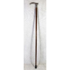 Snakewood Walking Stick With A Silver Pommel, Early 20th Century