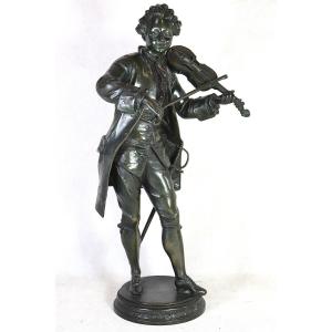 After Emile Bruchon, “mozart” Sculpture, 20th
