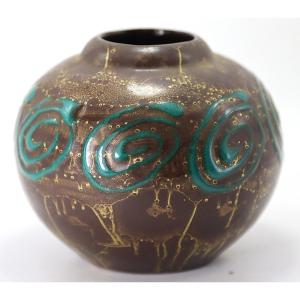 Lucien Brisdoux (1878-1963), Art Deco Vase, Signed, 20th Century