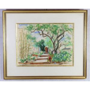 André Dignimont (1891-1965), Watercolor, Exhibition At The Galliéra Museum, 1970